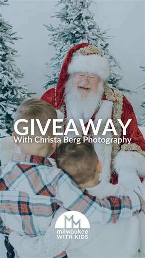 Milwaukee With Kids on Instagram: "✨ Giveaway Alert! Santa Mini Session ✨ We’re partnering with @christabergphotography to give one lucky family a Santa Mini-Session experience at Studio North in Milwaukee. 🎅📸 This unforgettable holiday experience includes: ✔️ A pre-session letter-writing station for kids ✔️ Private 1:1 Santa meet-and-greet + professional photos ✔️ A cozy hot chocolate bar ✔️ Sweet cotton candy from a local maker ✔️ Custom Santa cookies from a Milwaukee baker Note: Sessions ar