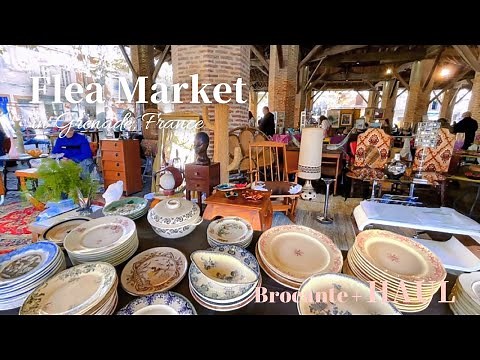 Beautiful Flea Market in France | Antique furniture and Decorations/ Antique tableware / HAUL
