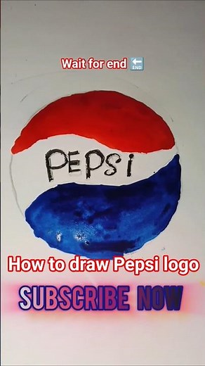 how to draw Pepsi logo 🤫 subscribe now 🫵 to watch more videos