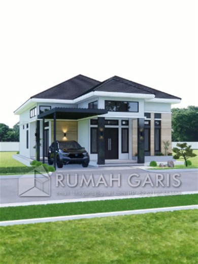 Desain Rumah Minimalis Modern 9x14 m dengan 3 Kamar Tidur