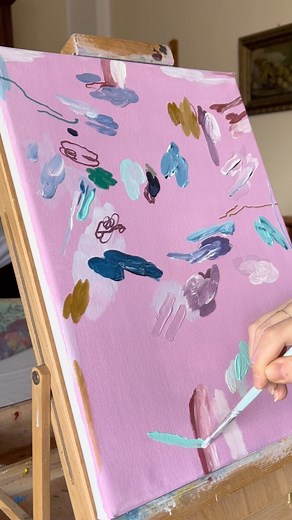 Sculpd on Instagram: "We LOVEE the playful technique Lara uses to create movement, colour and joy using our canvas painting kit ft our acrylic paint pens 🖊️😍🎨✨ #diycrafts #diyart #artist #howtopaint #wallart #painting"