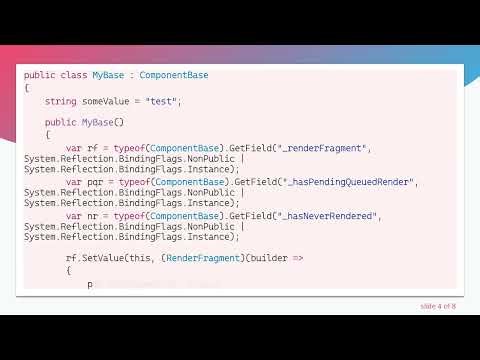Dynamically Create CascadingValue in Custom Base Component Class for Blazor