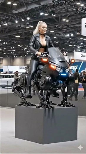 Futuristic Four-Legged #motorcycle Debuts in #lasvegas #robot #fantasy
