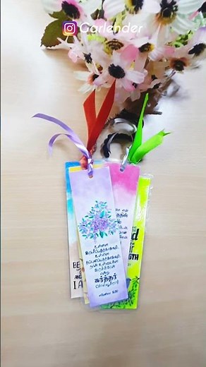 Handmade laminated Bookmarks with Bible Verse |DIY Bookmark Ideas