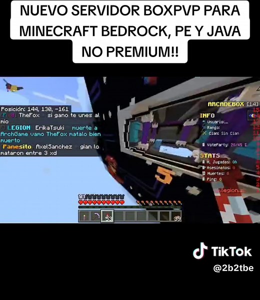 Nuevo servidor BoxPvP para Minecraft Bedrock y Java