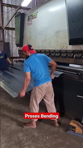 cara bending plat besi dengan mesin bending