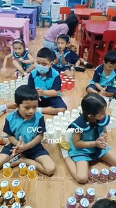 2.4K views · 61 reactions | Kindergartners are having fun with paper cups + reading CVC "at" words + music and rhythm. #kindergarten #kindergartenteacher #kindergartenactivities #music #rhythm #cvc #cvcwordskindergarten #MatatagCurriculum2024 #children #fbreelsfypシ゚viral #follower #followerseveryone #papercups | Lapid Kinderland Inc. | Facebook