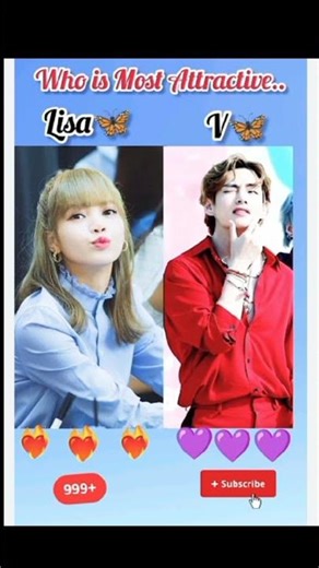 blackpink #bts v v/s lisa