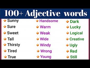 Part - 1 of common Adjective | Daily used common 100+ Adjectives #English Grammar #Spoken English