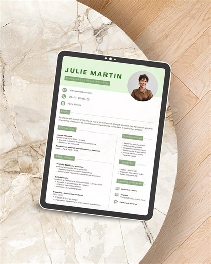 Canva Student CV Template | Modern Recent Graduate CV | Beginner CV Template | Downloadable Professional CV | Editable Resume - Etsy UK