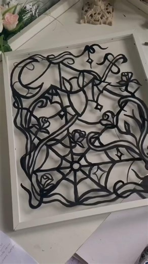 fall window painting 🥺🖤🕸️