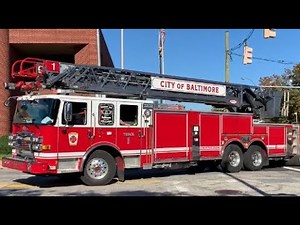 Best of Baltimore City Firetrucks Ambulances and Police Cars Responding Compilation