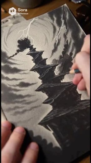 Drawing Strange Things POV ✏️ Suspenseful Pencil Art + Power Messages