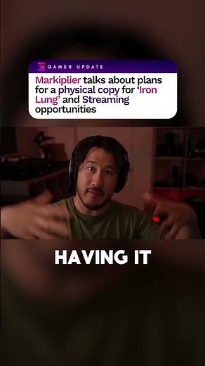 Markiplier talks about his plans for Physical copies and streaming Iron Lung #markiplier #ironlung