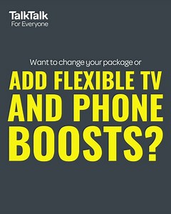Want to get more from your TalkTalk service? With our flexible Boosts you can personalise your package with the extra features and content you really want, all in one place in My Account 🤩. Find out more below then check out all there is to offer here: www.talktalk.co.uk/myaccount | TalkTalk