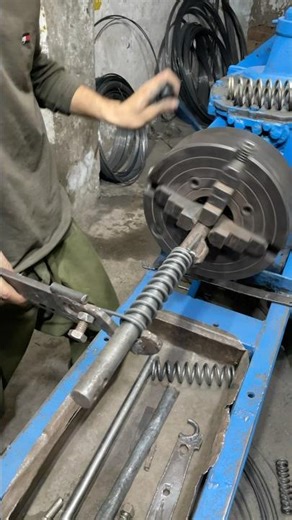 6 Inch Compression Spring Made on Lathe Machine | 5 mm Wire #shorts