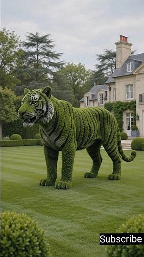 Giant Tiger Topiary Transformation 🌿🐅