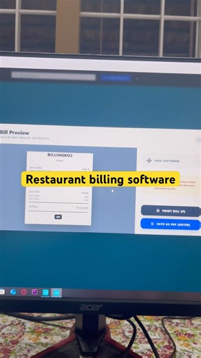 easy to use fast Restaurant billing software. Free download
