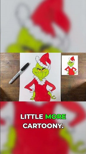 You Can Draw This Right Now (Grinch Tutorial) #drawing #tutorial #diy