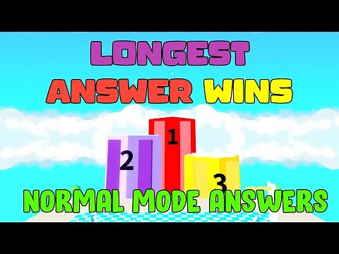 Longest Answer Wins - BEST ANSWERS - Normal Mode