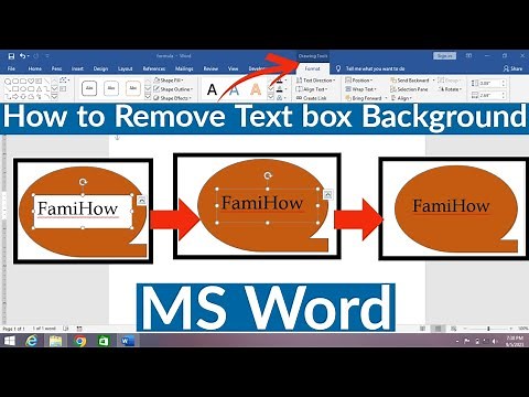 How to Remove Text Box Background in MS Word | How to Remove Text box fill Color in MS Word