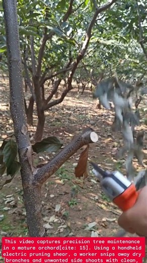 Mechanized Orchard Pruning: Portable Electric Pruner #shorts
