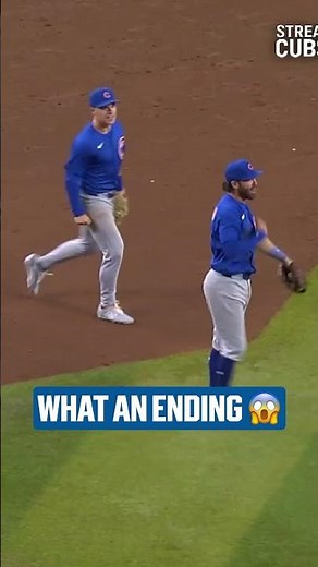 Dansby Swanson's heads up play closes out the game for the Cubs! 😲