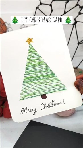DIY easy christmas card idea ✨#art #diy #trending #christmas #cardmaking #cards #love #shorts #viral
