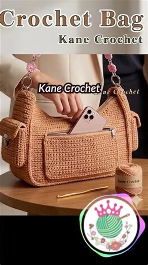 Crochet Shoulder Bag 💖 B252 #crochet #crochetbag
