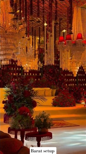 Royal barat setup with red theme#baratdecor #ansarieventplanner #baratsetup #pakistaniwedding