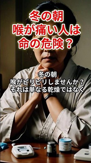 【危険】冬の喉の痛みは命のSOS？血液がドロドロになる「かくれ脱水」の恐怖と対策 #脱水症状 #シニア健康 #血管若返り #健康習慣