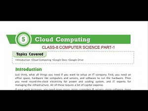 CLASS-8 COMPUTER SCIENCE CHAPTER-5 CLOUD COMPUTING PART-1