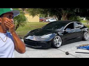 Taywavy Shows How To EASILY Stance A Tesla!