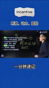 1分钟速记incentive（刺激 动力 鼓励）