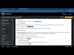 AWS Building BI Dashboards with Amazon QuickSight