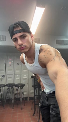 Gym Locker Room Muscle Poses and Flexing