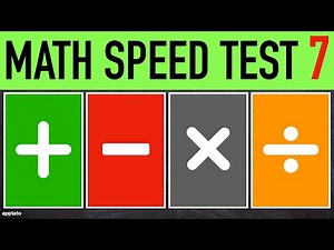 Math Speed Test #7 (25 Math Problems) - Addition Subtraction Multiplication Division Mental Maths