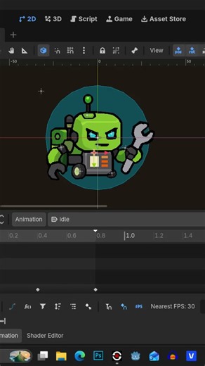3 Robot Animations in Godot 4 🤖 | Idle, Move & Blink #Shorts