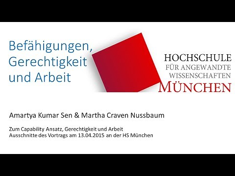 Sen und Nussbaum Gerechtigkeit, Befähigung und Arbeit