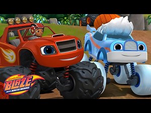 Blaze Rescues a Snow Truck Monster Machine From Melting