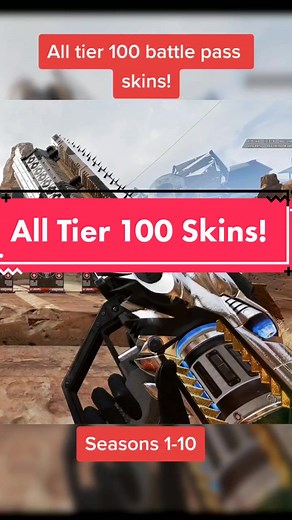 Apex Legends Seasons 1-10 Tier 100 Battle Pass Skins #apex #apexlegends #apexlegendsclips #rareskins