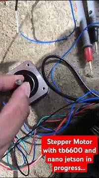 Stepper motor with nano jetson and tb6600 #esp32 #arduino #raspberrypi #raspberry #diy