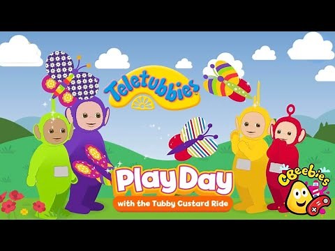 Teletubbies | Play day with Tubby Custard Ride | Cbeebies Games