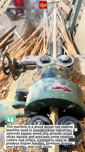 Amazing Woodworking Process Turning Square Wood into Perfect Round Sticks