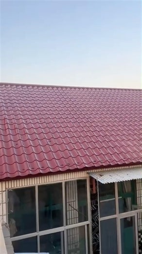 the effect after installing the antiquestyle glazed tile roof panels Roof ridge roll forming machine