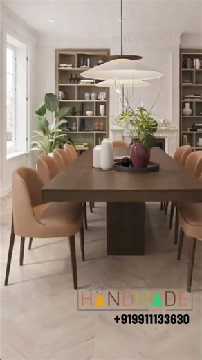 Handcrafted Wooden Dining Table Set