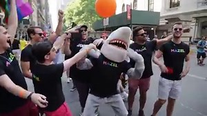 Gay Shark Dancing at the NYC Pride March Will Give You LIFE! | Watch What Happens Live