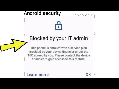 How To Fix Blocked by your IT admin Problem Solve in Android