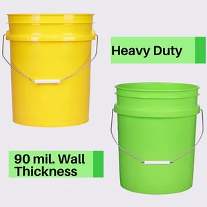 House Naturals 5 Gallon Purple Food Grade Plastic Bucket with Screw on Gamma lid, BPA Free, Made in USA (Pack of 3) (Purple Bucket with Aqua lids)