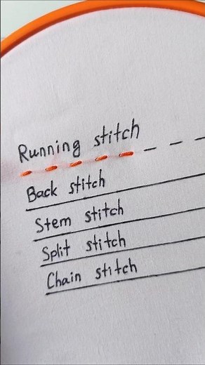 Running stitch (tutorial) #sewing #handsewing #sewingtips #embroidery